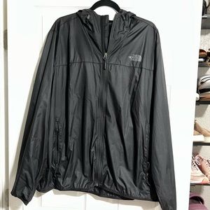 North Face Black Windbreaker Jacket. Size XL.